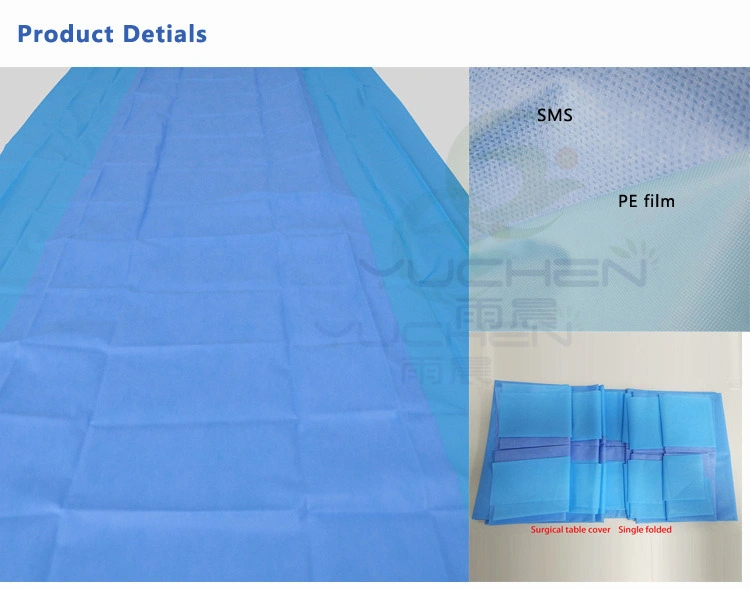 Disposable Manufacturer Non-Sterile SMS/Hydrophilic PP Reinforced Surgical Back Table Cover for Surgical Pack for Surgery for Hospital for Surgical Drape