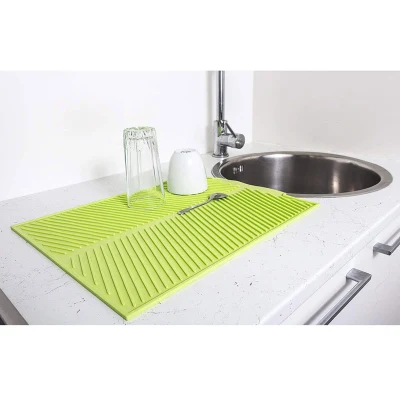 Tapis de séchage de vaisselle en Silicone, tapis de vidange, Protection de comptoir Esg11888